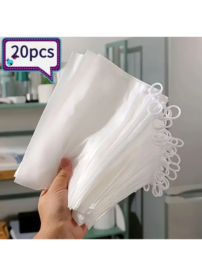 20/50Pcs Transparent Reusable Travel Storage Bags With Hanging Loop Zipper Closure Portable Cosmetic Organizers - Image 5