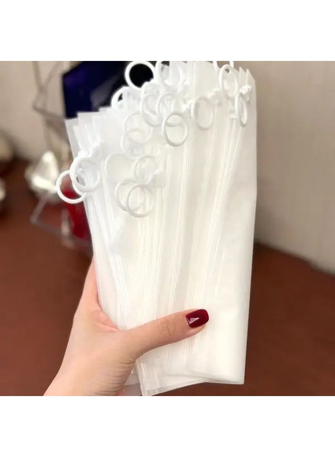 20/50Pcs Transparent Reusable Travel Storage Bags With Hanging Loop Zipper Closure Portable Cosmetic Organizers - Image 3