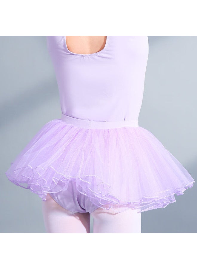 Smart Friends Zhiyouban Children's Dance Skirt, Girls' Ballet Skirt, Half-net Tulle, Cheerleading Performance Costume, Short Dancing Skirt, Pink, Size S - Image 2