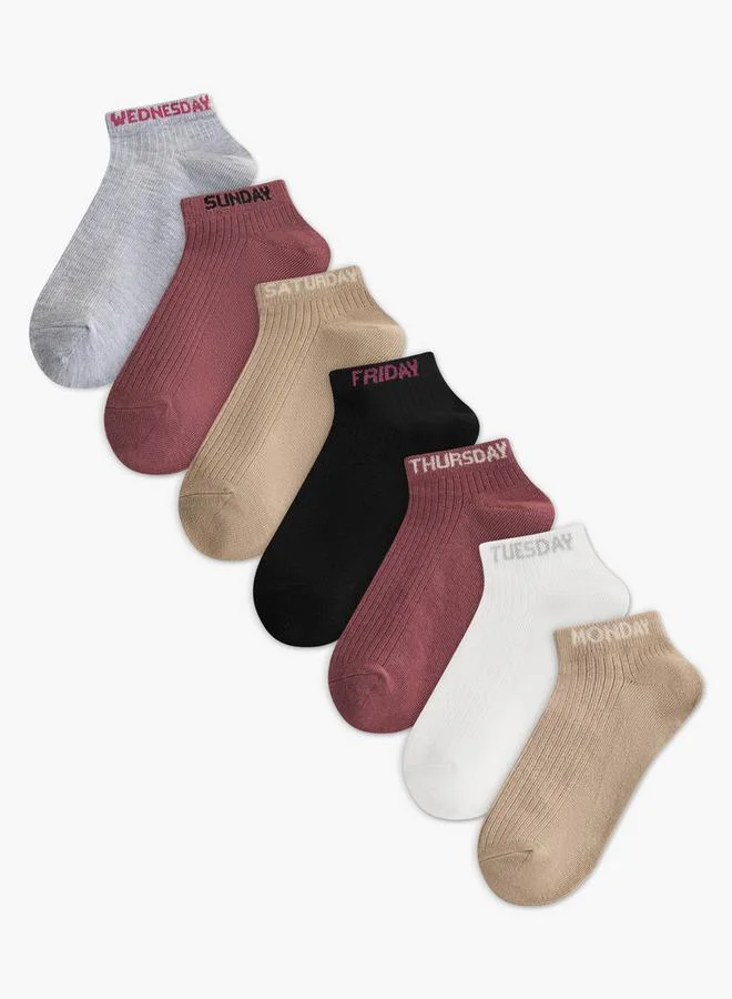 Pack of 7 Ankle Length Trainer Socks