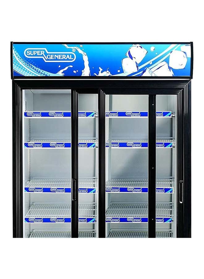 SUPER GENERAL 1200 Liters Gross Double-Door Chiller, Upright Beverage-Showcase, Energy-saving, Low-Noise - 1200 L 220 W SGSC1217IS White/Black - Image 4