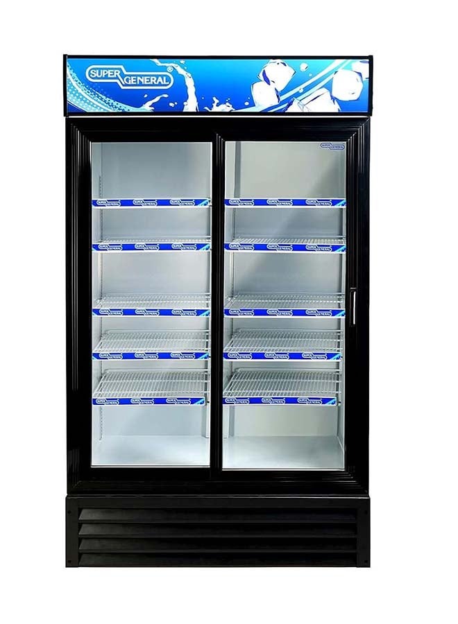 SUPER GENERAL 1200 Liters Gross Double-Door Chiller, Upright Beverage-Showcase, Energy-saving, Low-Noise - 1200 L 220 W SGSC1217IS White/Black - Image 1