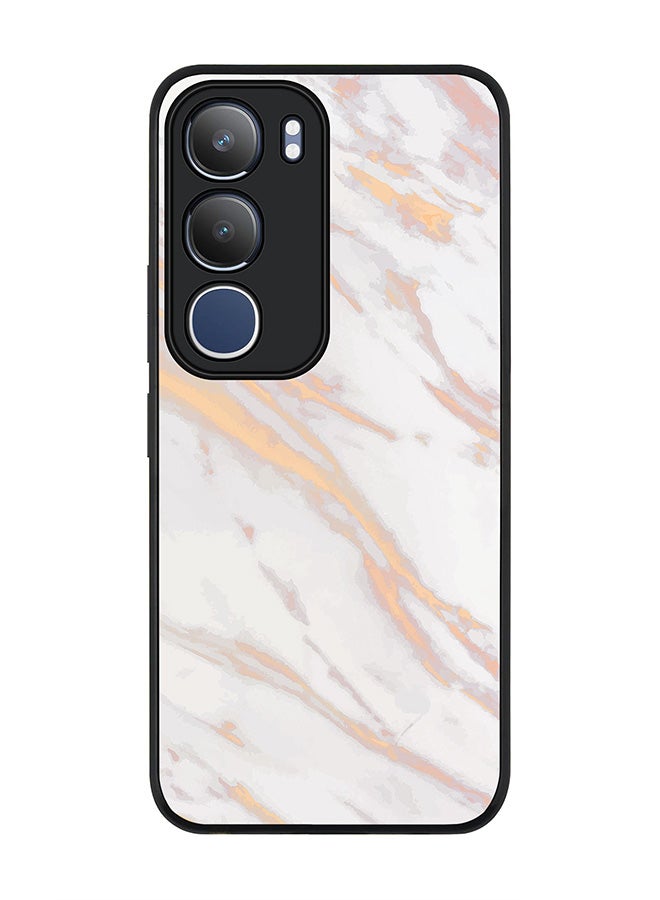 Stylizedd For vivo Y19s / Y19s Pro Case,Slim fit Camera Protection, Shockproof Thin Phone cover  - Marble Print Gold Grey