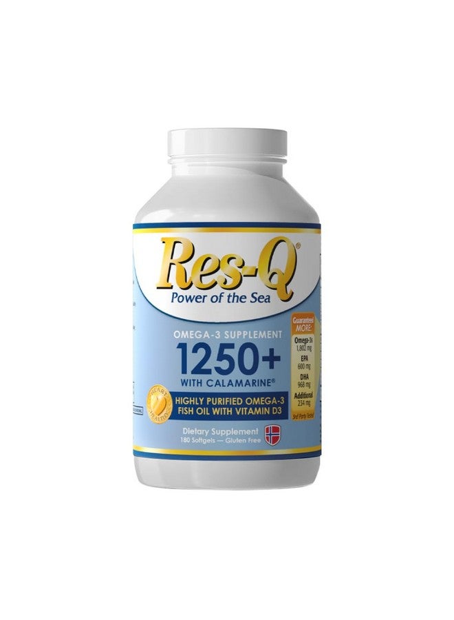 Res-Q 1250+ Omega-3 & Vitamin D3 Fish Oil Capsules - Image 1