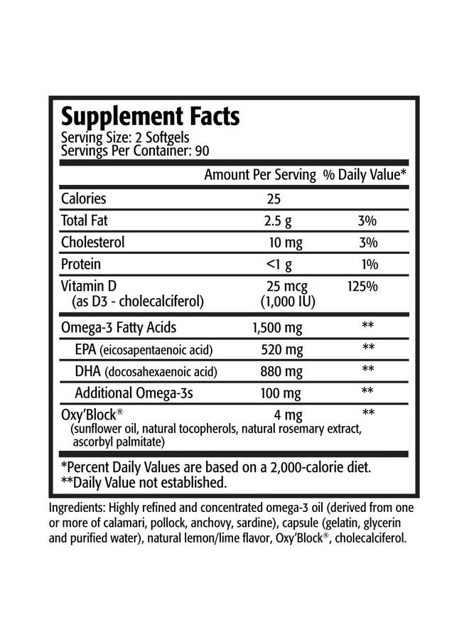 Res-Q 1250+ Omega-3 & Vitamin D3 Fish Oil Capsules - Image 2