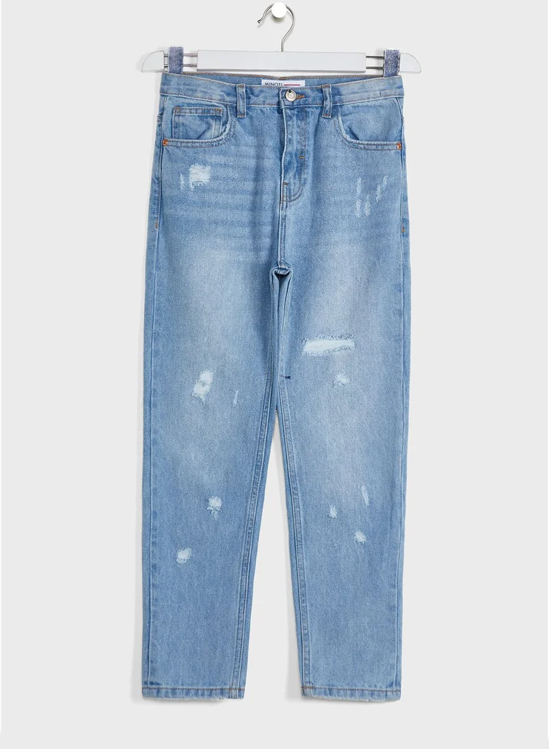 MINOTI Girls Light Basic Mom Jean