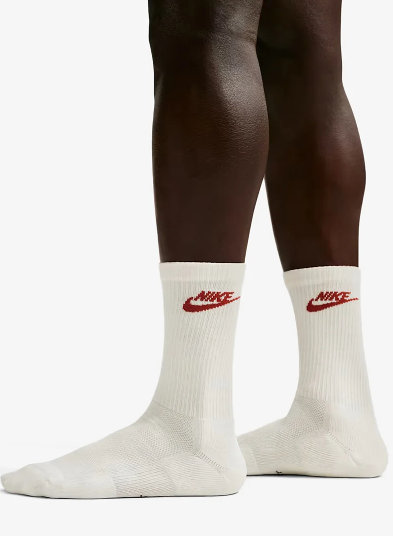 Nike Multi-Colour 3-Pack Everyday Elevated Futura Crew Socks  | Best Price UAE