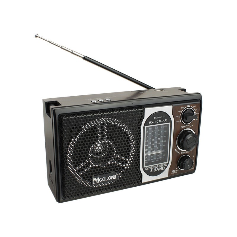 Portable Multi Band Radio with USB & SD Card Support AM/FM/SW Receiver with Rechargeable Battery - MC-A1-335 - Image 1