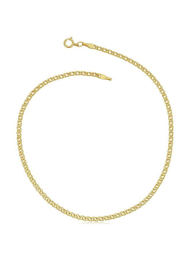 Kooljewelry 10k Yellow Gold Everyday Anklet Bracelet Minimalist Jewelry for Women (10 inch), 10 inches, Metal, not known, - Image 1