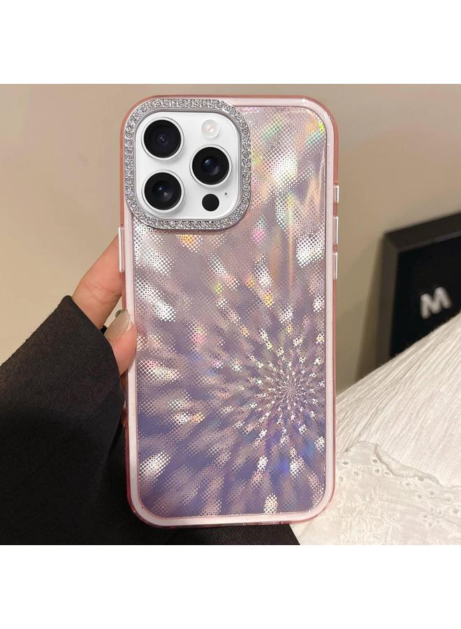 S-TOP Case For iPhone 16 Pro Diamond Lens Frame Glare PC Hybrid TPU Phone Case - Image 1