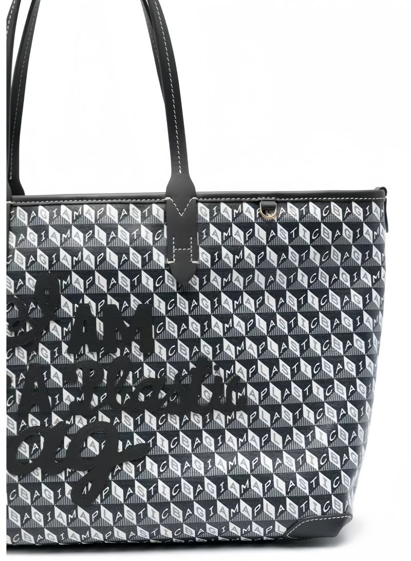 Anya Hindmarch I Am A Plastic Bag Large Tote Bag（Black） - Image 5