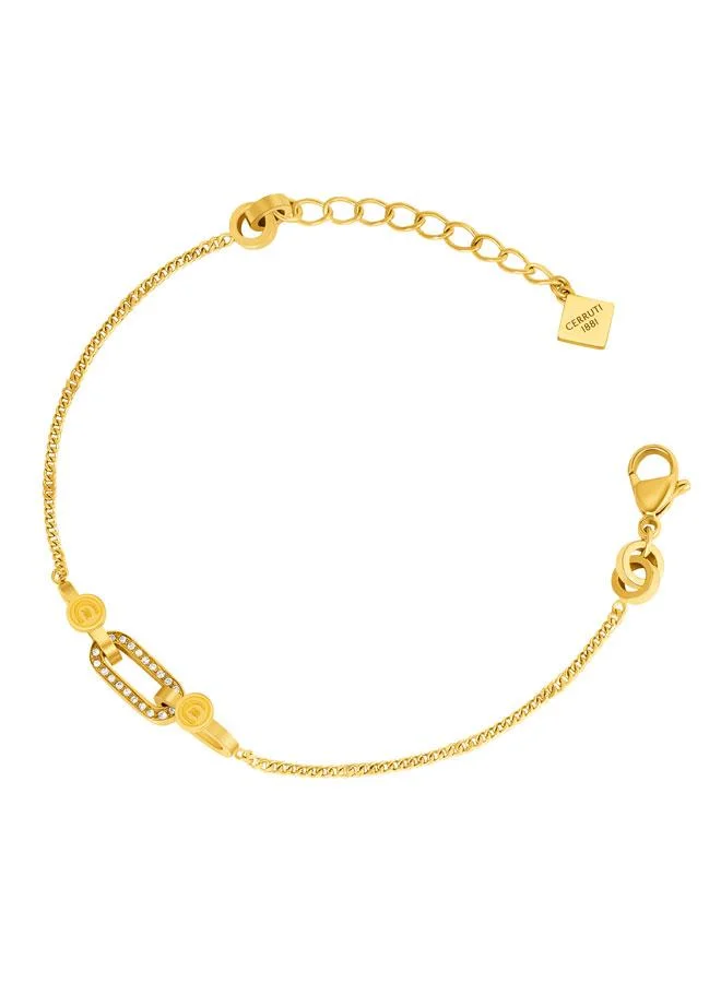 شيروتي 1881 Giuliana Gold Plated Stainless Steel Chain Bracelet for Women