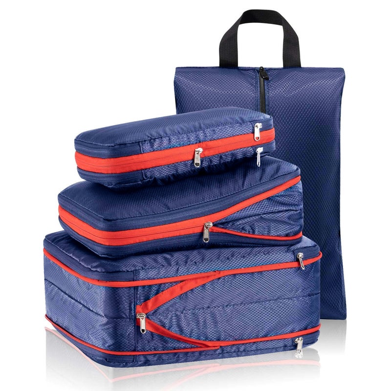 Double-Layer Compression Storage Bag Travel Storage Bag Luggage Storage Bag with Shoe Bag Travel Storage Bag Set - Image 1