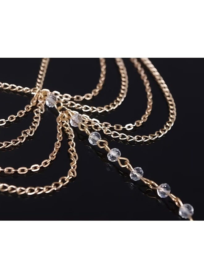 Happy D Multi-Layer Metal Ankle Bracelet - Image 4