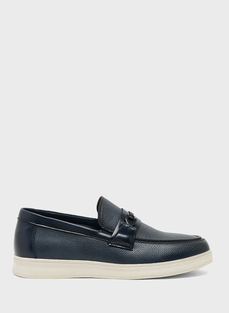 Robert Wood Casual Buckle Detail Slip Ons