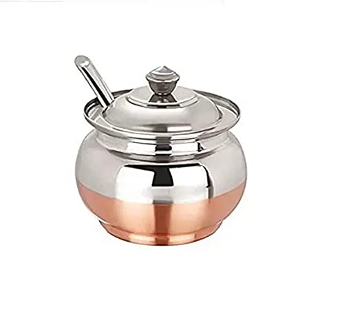 MARWALL Multipurpose Stainless Steel Copper Bottom Ghee Pot 150ml - Image 1