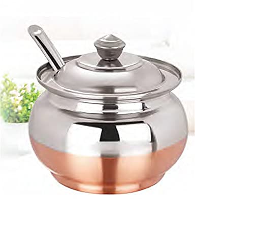 MARWALL Multipurpose Stainless Steel Copper Bottom Ghee Pot 150ml - Image 2