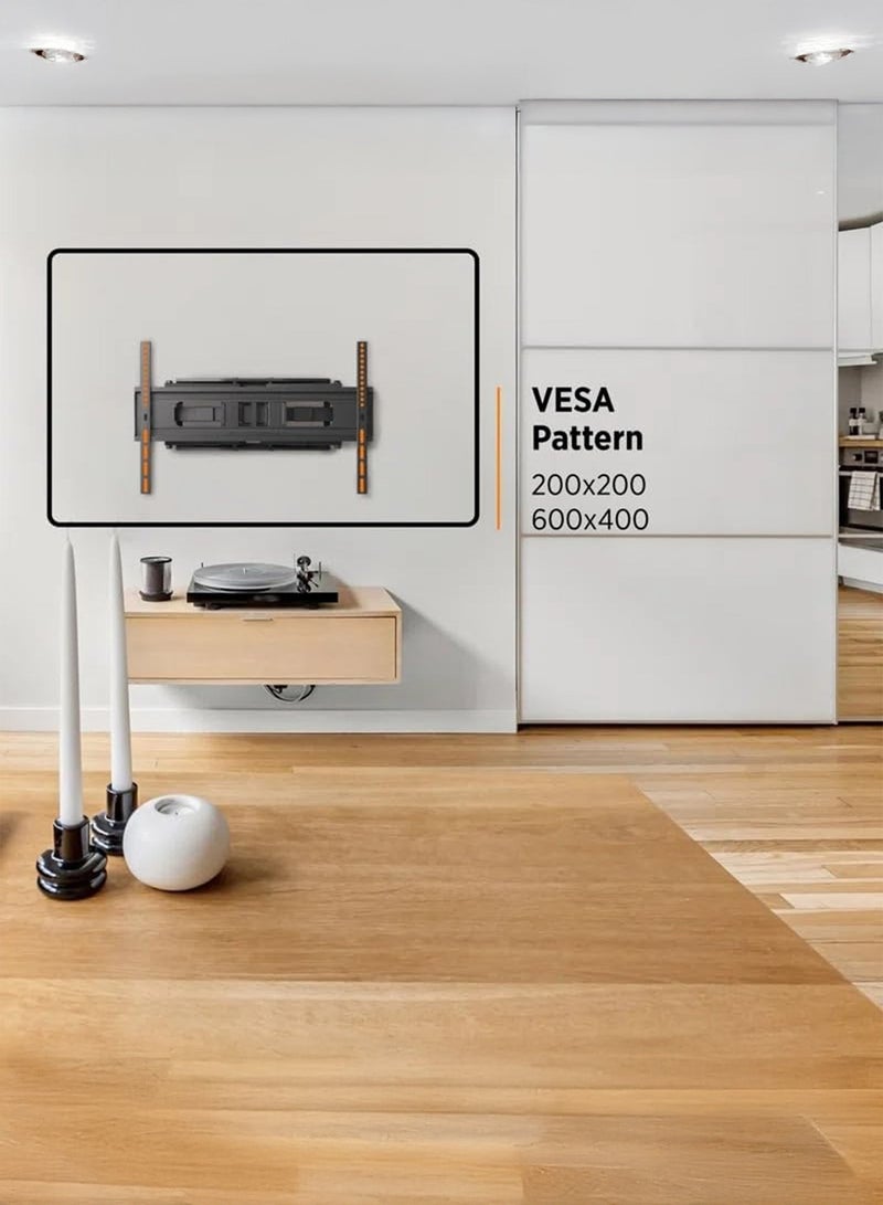 نيوستار حامل تلفزيون جداري متحرك قوي من نيوستار، ذراع طويل رفيع للشاشات 37–86 بوصة LED وLCD المسطحة والمنحنية، يتحمل حتى 50 كجم، أقصى مقاس VESA 600x400 - Image 3