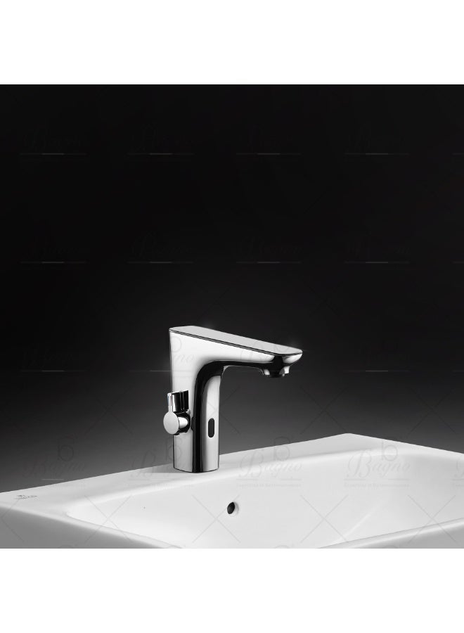 B Bagno Infrared Sensor Basin Mixer - Automatic Hands-Free Smart Faucet (Solid Brass, AC/DC Dual Power) - Image 2