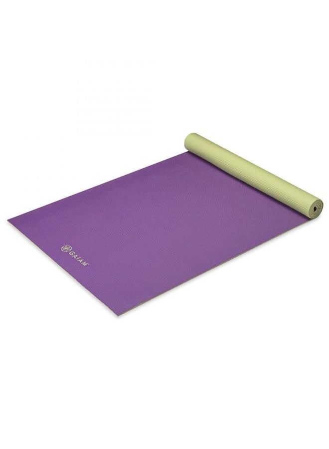 Gaiam Gaiam 4 mm Grape Cluster Reversible Yoga Mat – 173 × 61 cm, Non‑Slip PVC (Purple) - Image 2