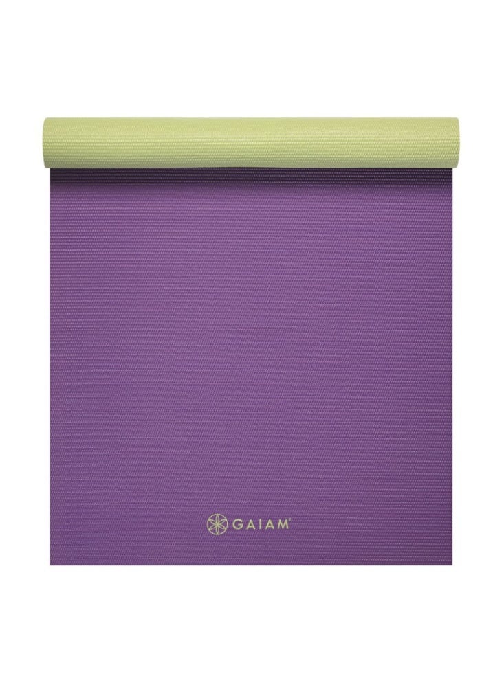 Gaiam Gaiam 4 mm Grape Cluster Reversible Yoga Mat – 173 × 61 cm, Non‑Slip PVC (Purple) - Image 3