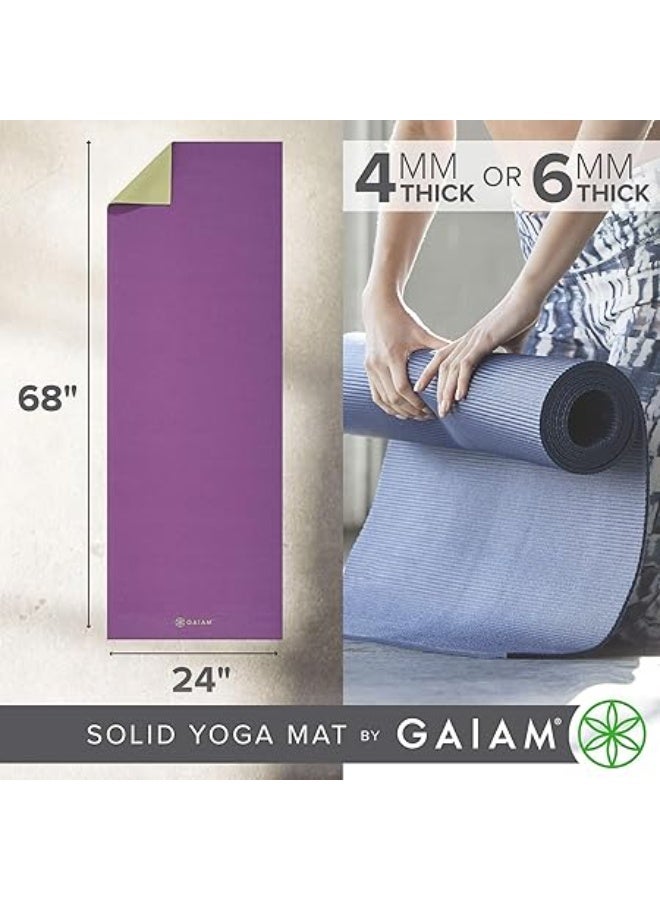 Gaiam Gaiam 4 mm Grape Cluster Reversible Yoga Mat – 173 × 61 cm, Non‑Slip PVC (Purple) - Image 5