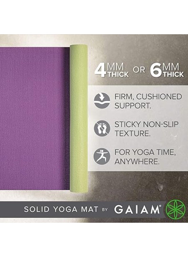 Gaiam Gaiam 4 mm Grape Cluster Reversible Yoga Mat – 173 × 61 cm, Non‑Slip PVC (Purple) - Image 4