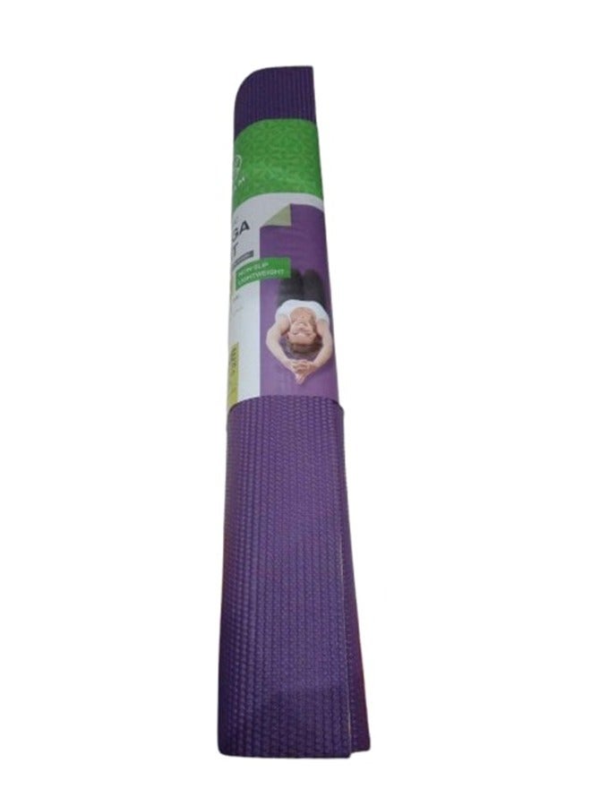 Gaiam Gaiam 4 mm Grape Cluster Reversible Yoga Mat – 173 × 61 cm, Non‑Slip PVC (Purple) - Image 1