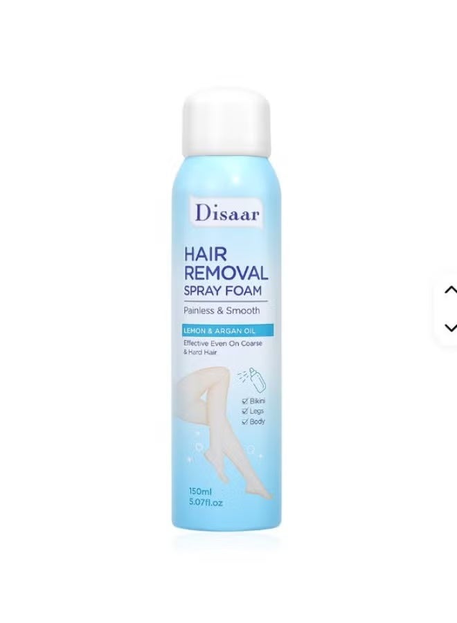Disaar Hair Removal Foam Spray with Gentle Underarm and Leg Hair Remover Easy to Remove Soft Foam Hair - Image 1