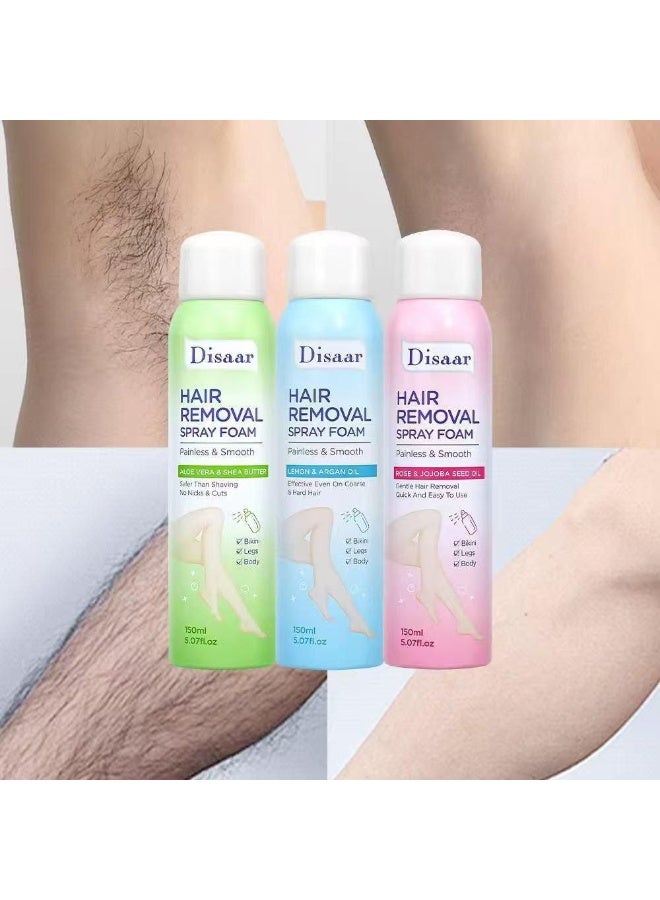 Disaar Hair Removal Foam Spray with Gentle Underarm and Leg Hair Remover Easy to Remove Soft Foam Hair - Image 2