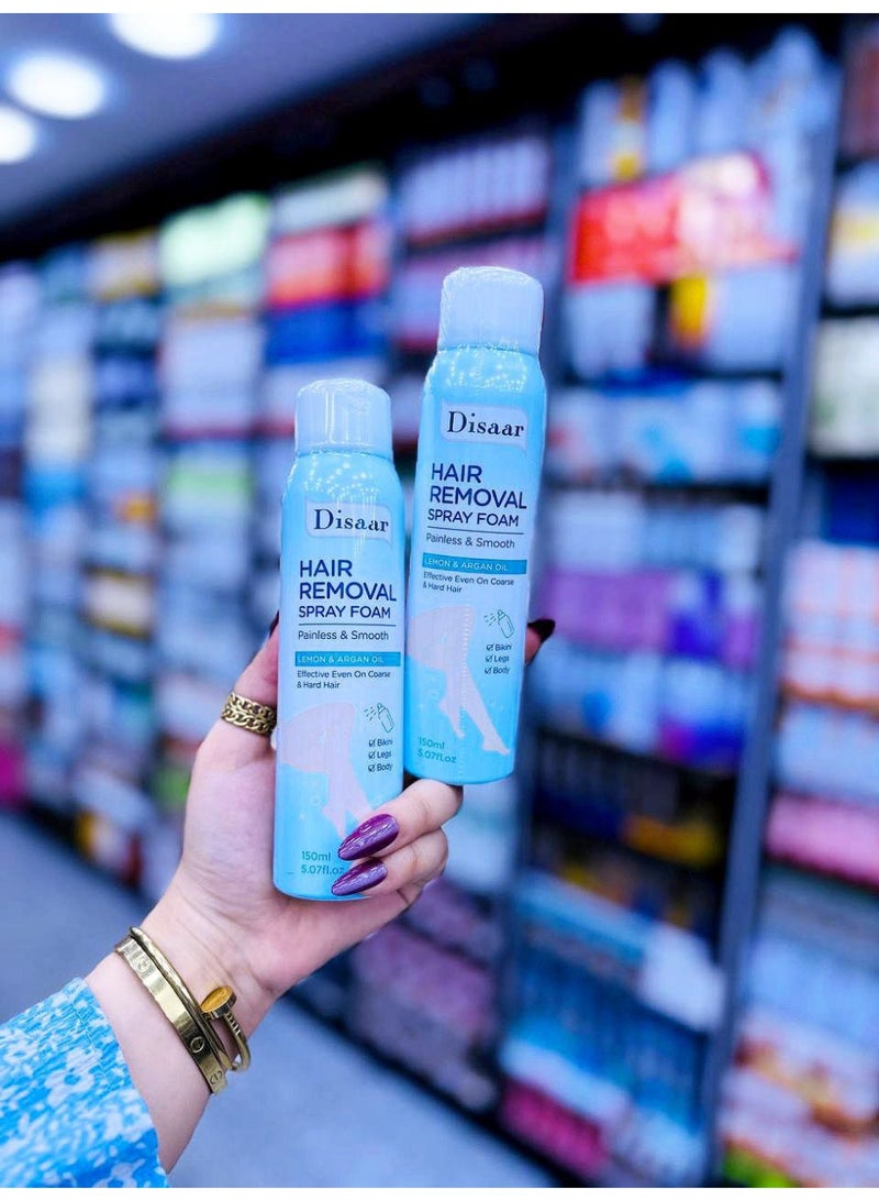 Disaar Hair Removal Foam Spray with Gentle Underarm and Leg Hair Remover Easy to Remove Soft Foam Hair - Image 3