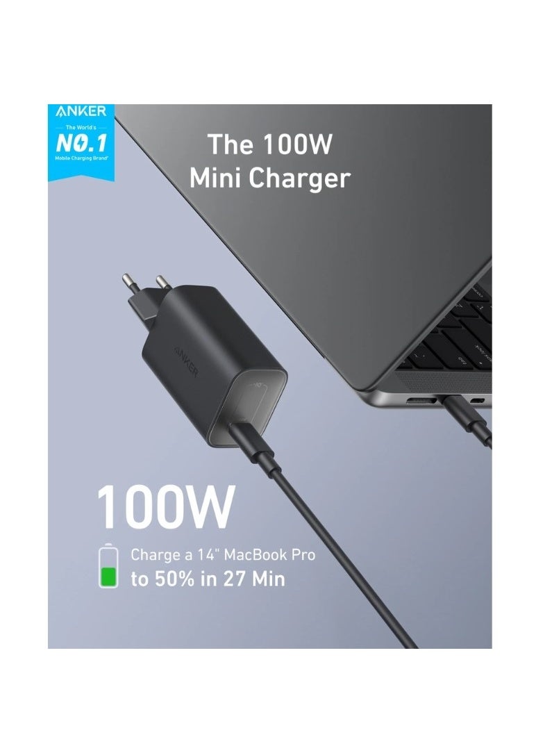 أنكر Nano Charger (100W) with USB-C Cable Black - Image 2