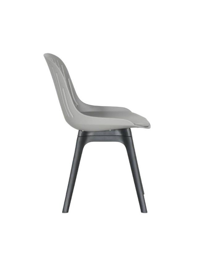 ROYALOAK Royaloak Aero Fibre Cafe Chair in Grey | Moulded Upholstery with Cushioned Seat & Tilt-Back Design | Comfortable Chair with Anti-Skid Legs for Daily Use in Homes, Cafés, Patios or Balconies - Image 3