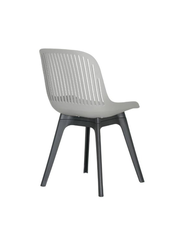 ROYALOAK Royaloak Aero Fibre Cafe Chair in Grey | Moulded Upholstery with Cushioned Seat & Tilt-Back Design | Comfortable Chair with Anti-Skid Legs for Daily Use in Homes, Cafés, Patios or Balconies - Image 4