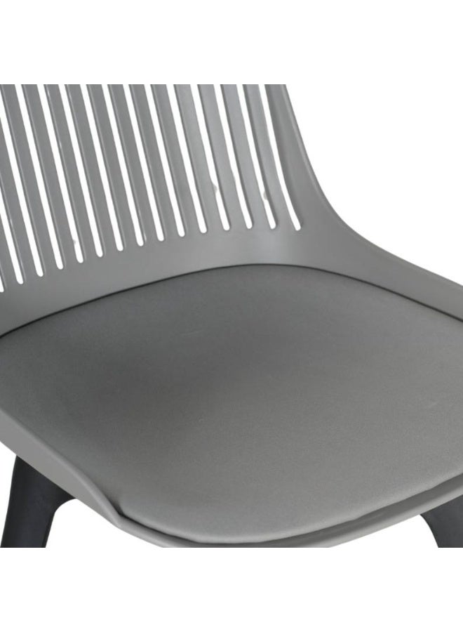 ROYALOAK Royaloak Aero Fibre Cafe Chair in Grey | Moulded Upholstery with Cushioned Seat & Tilt-Back Design | Comfortable Chair with Anti-Skid Legs for Daily Use in Homes, Cafés, Patios or Balconies - Image 5