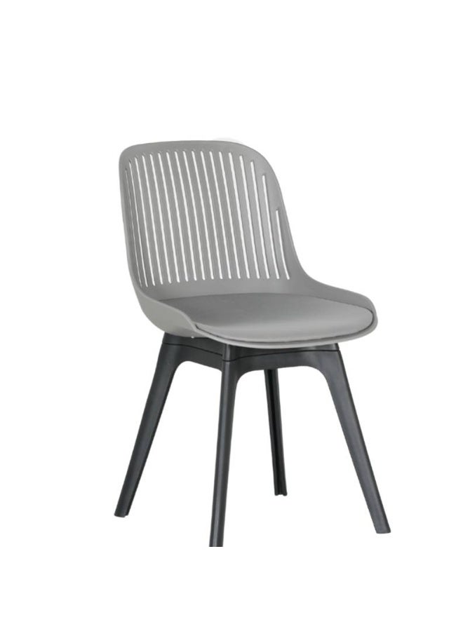ROYALOAK Royaloak Aero Fibre Cafe Chair in Grey | Moulded Upholstery with Cushioned Seat & Tilt-Back Design | Comfortable Chair with Anti-Skid Legs for Daily Use in Homes, Cafés, Patios or Balconies - Image 1
