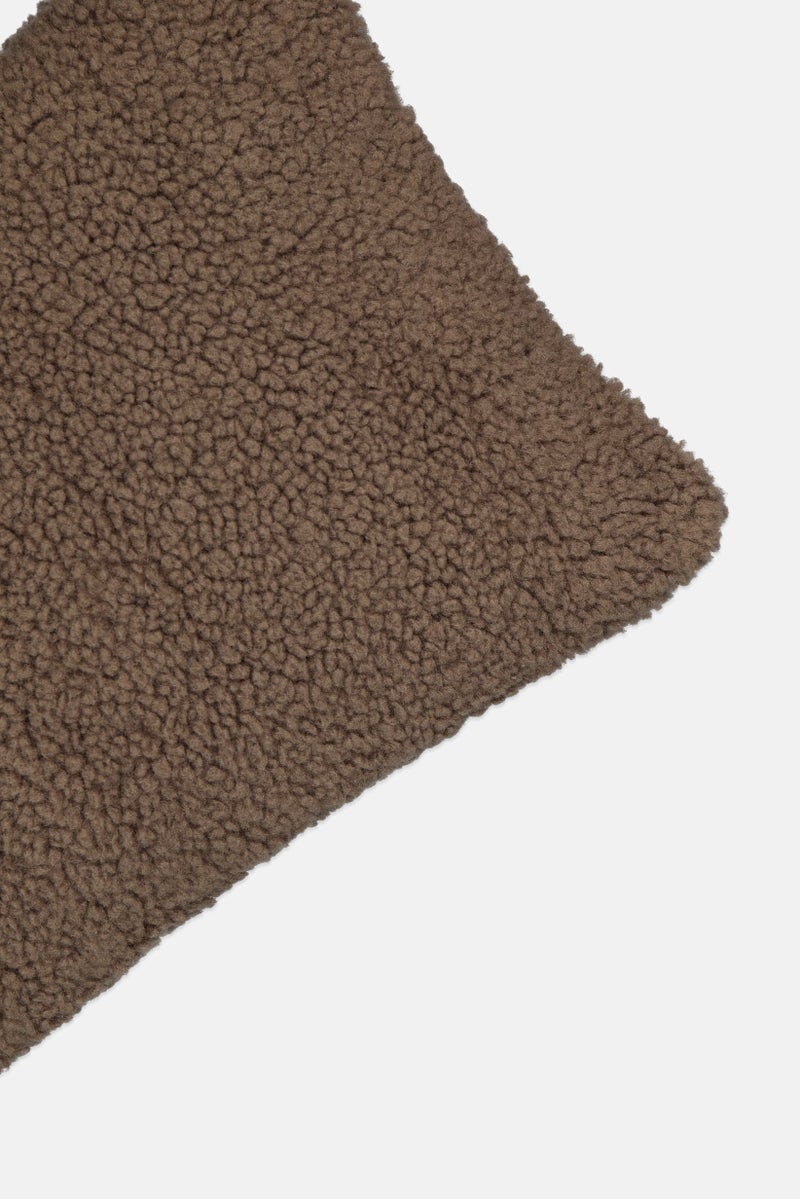 Muy Mucho Faux Fur Solid Pillow, Tan - Image 2