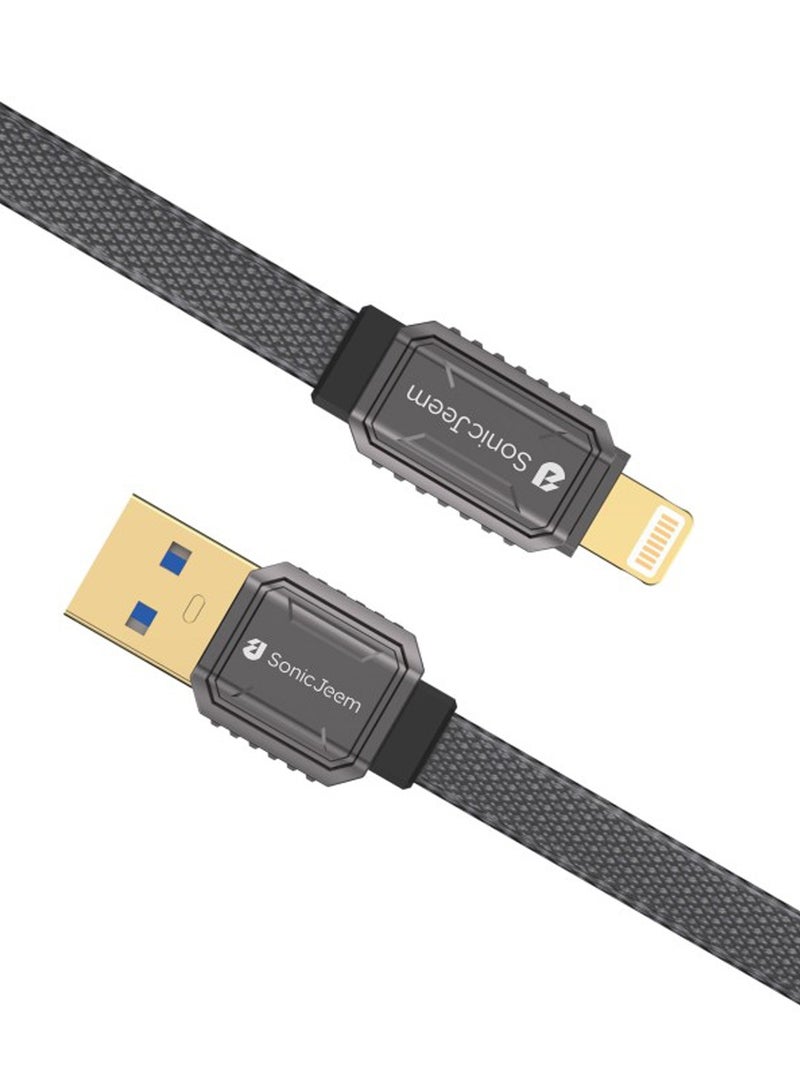 SONIC JEEM Zinc Alloy Fast Charging data cable - Lightning - SJ111A - Image 1