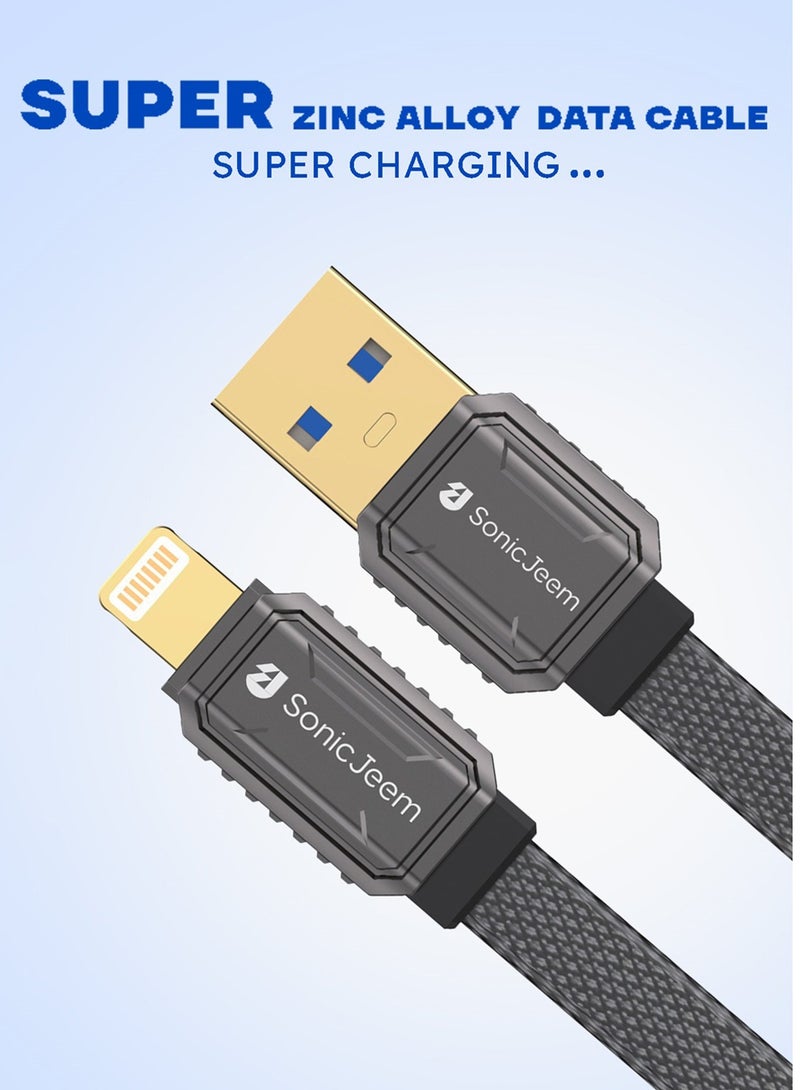 SONIC JEEM Zinc Alloy Fast Charging data cable - Lightning - SJ111A - Image 4