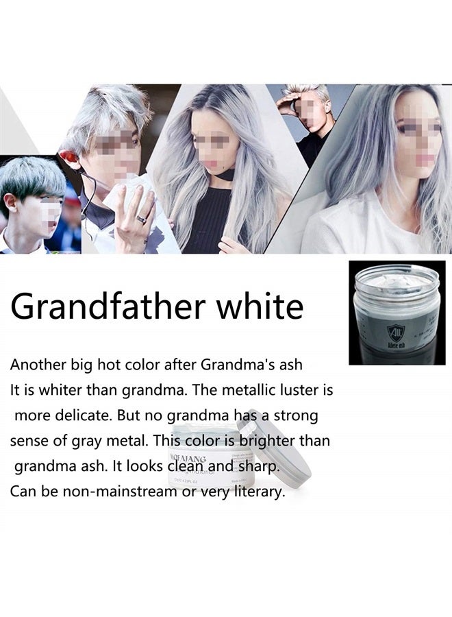 Manda Ocean Unisex Disposable Temporary Hair Coloring Styling Hair Mud Disposable Hair Coloring Hair Wax Disposable Hair Cream Halloween Dress Up (white) - Image 3