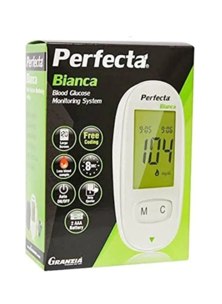  جرانزيا جهاز قياس السكر Granzia Perfecta Bianca إيطالي - دقة عالية ونتائج سريعة - Image 1
