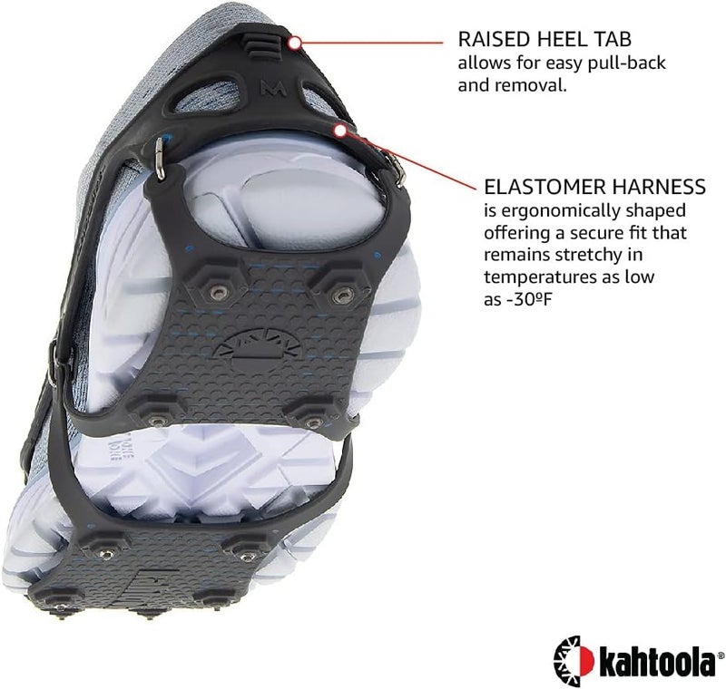 Kahtoola 1st Gen NANOspikes Footwear Traction for ICY Winter Road Running & Walking - Charcoal - X-Small - Image 4
