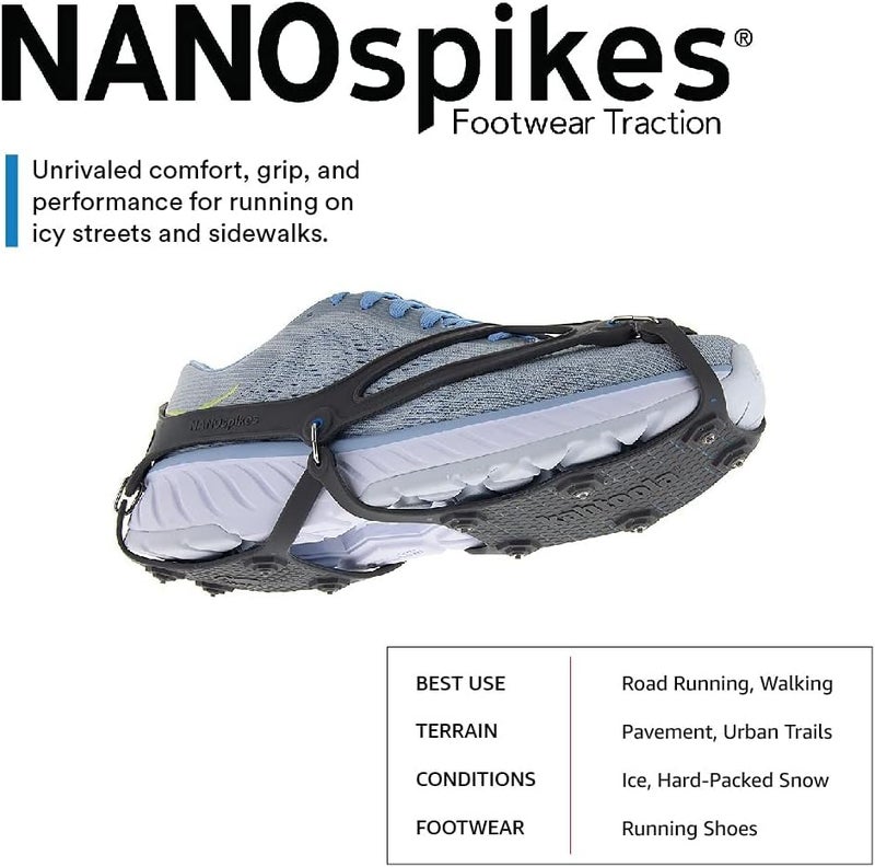Kahtoola 1st Gen NANOspikes Footwear Traction for ICY Winter Road Running & Walking - Charcoal - X-Small - Image 2