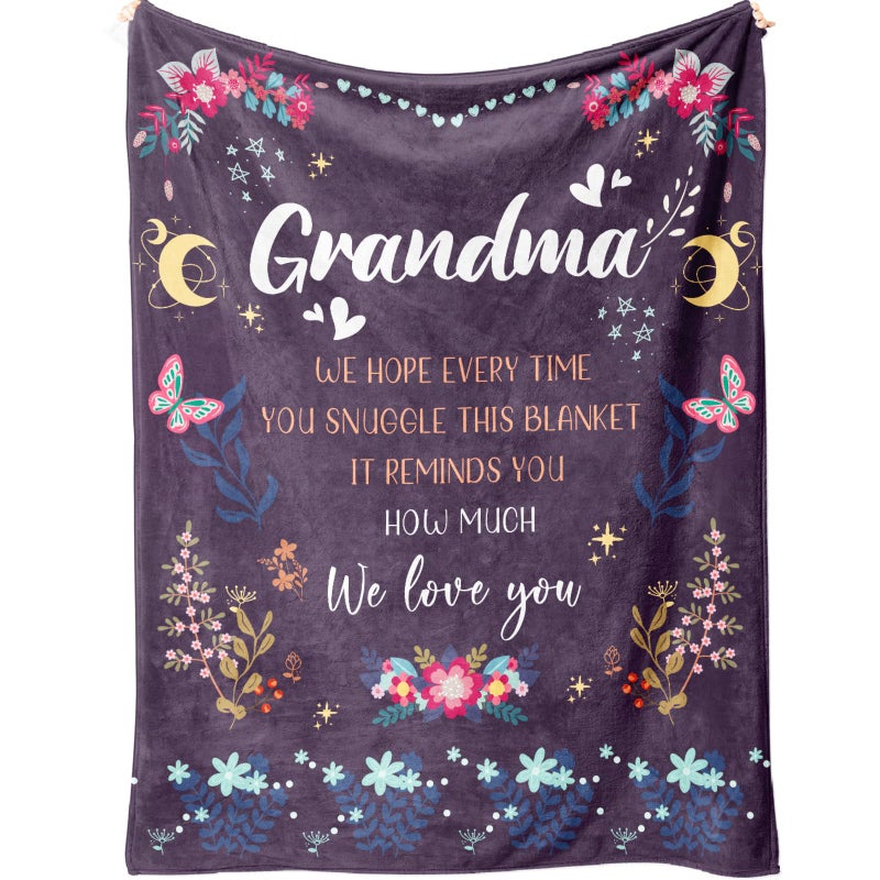BeneCharm Gifts for Grandma on Christmas Grandma Gifts from Grandkids on Mothers Day  Grandma Blanket Gifts 60 x 50  Birthday Gifts for Grandma Nana from Granddaughter Grandson