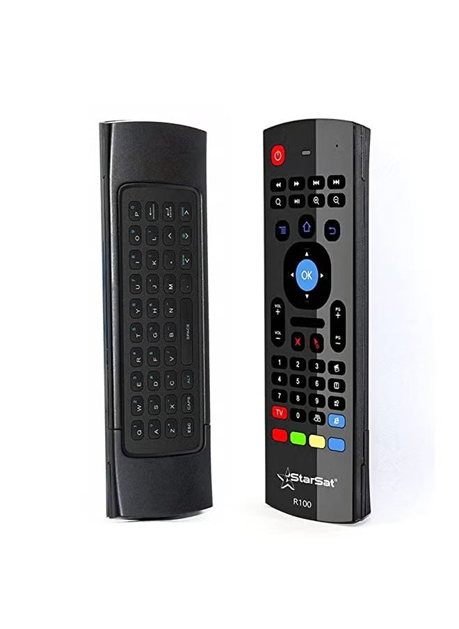 PROMASS StarSat Multi-Function Remote Controller with 3D mouse & Wireless Fly Air Mouse & Keyboard Remote Control for KODI & Android, MXQ, SMART TV, Win PC, MAC, Raspberry Pi  - Image 1