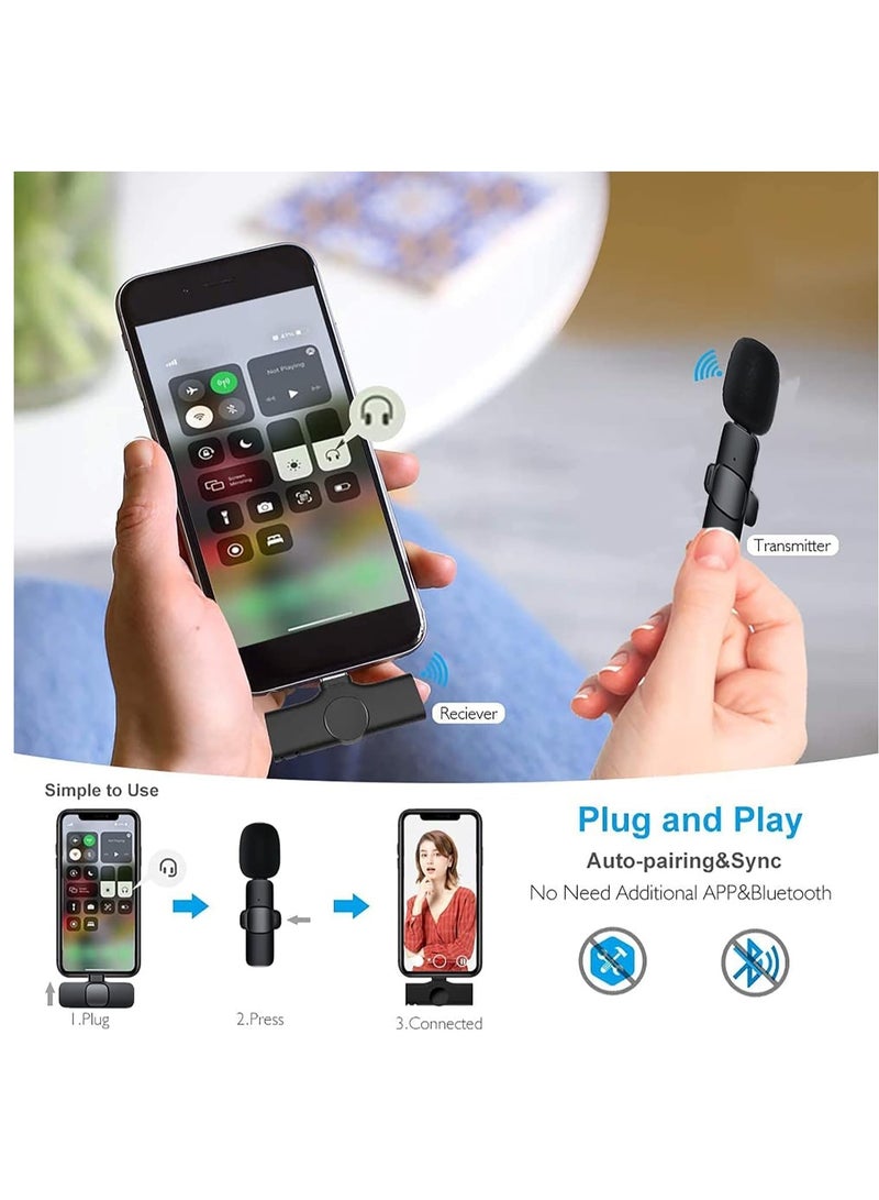 ELTRAZONE Wireless Lavalier Microphone for iPhone iPad Mini Mic for YouTube Facebook Live Stream TikTok Vlog Zoom Video Recording - Noise Reduction/No APP & Bluetooth Needed - Image 4