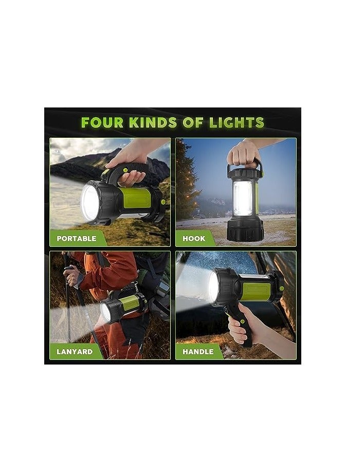 erorex Camping Lantern Rechargeable, LED Flashlight Spotlight Lantern with 700LM, 3600 Capacity Battery Powered, Portable Bright Camping Light for Emergency, Outdoor Hiking, Power Outages  - Image 2
