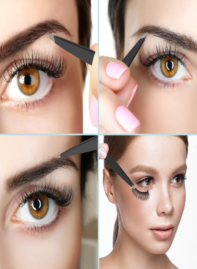 SWEET VIEW 7pcs Eyebrow Tweezers Kit for Women Precision Plucker with Brow Scissors & Razor & Spoolie for Facial, Chin, Brow, Splinter and Ingrown Hair - Image 5