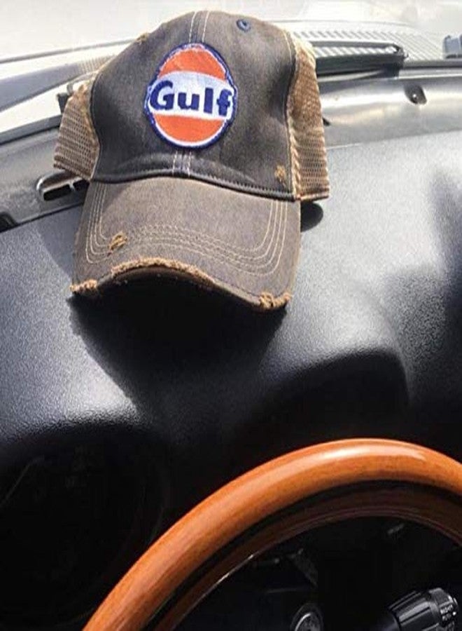 Gulf Distressed Vintage Adjustable Snapback Hat (Vintage Black) - Image 2