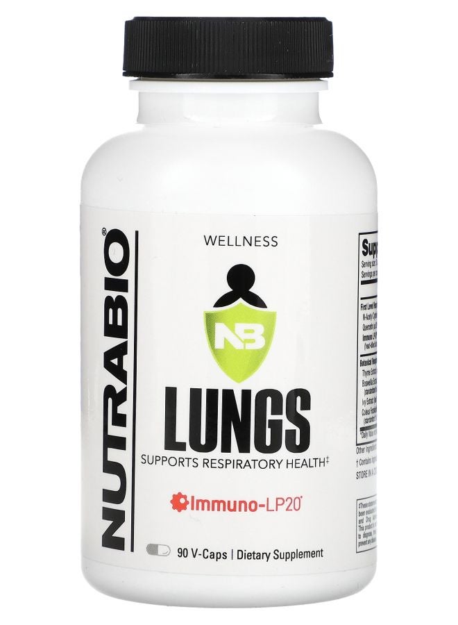 NutraBio Lungs 90 V-Caps